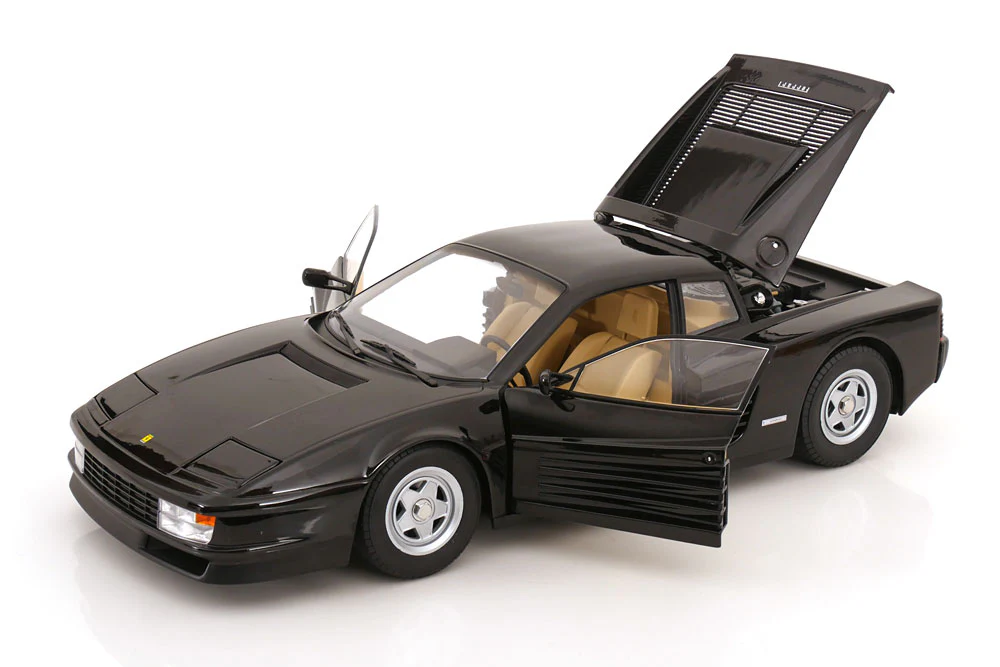 KK Scale 1986 Ferrari Testarossa Black Monospecchio European Version 1:12 - Image 3