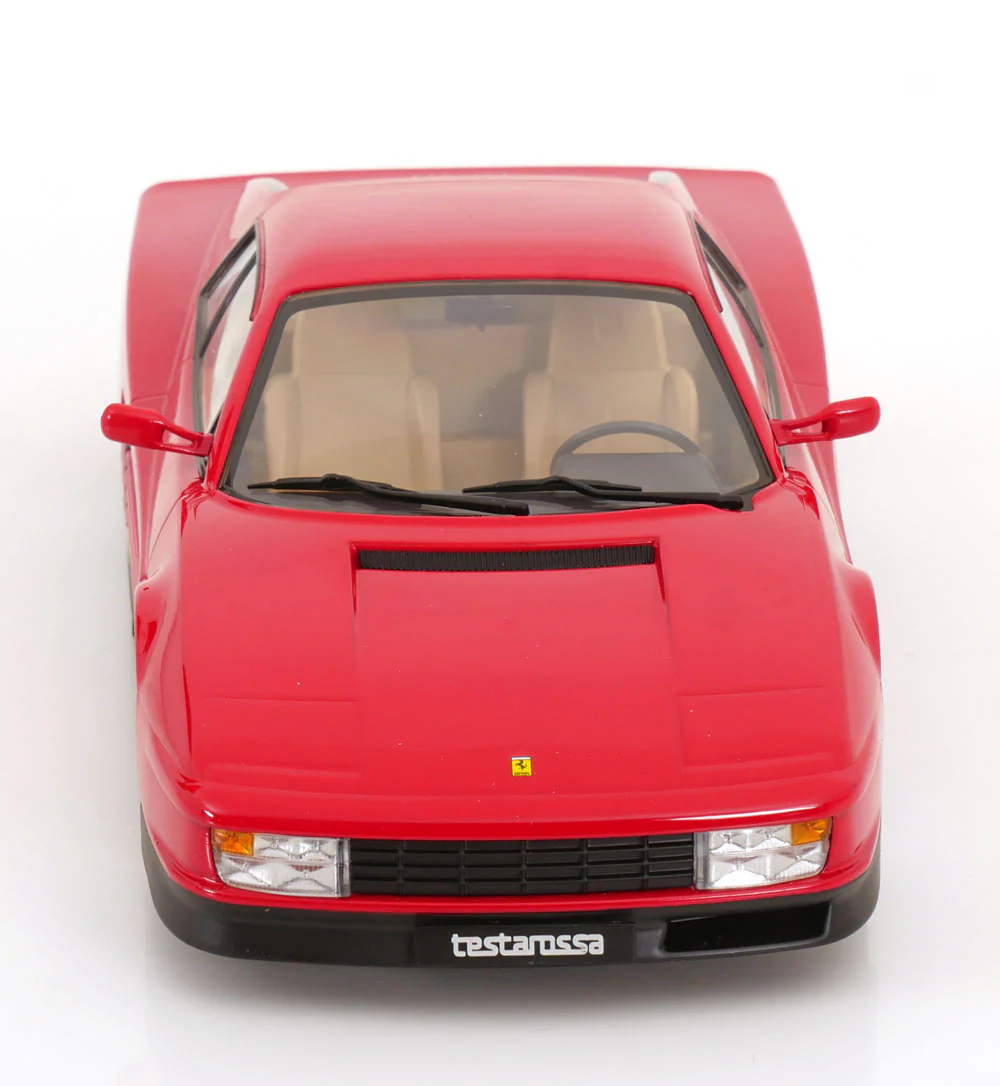 KK Scale 1986 Ferrari Testarossa European Version Red w/ Tan Interior 1:18 - Image 4