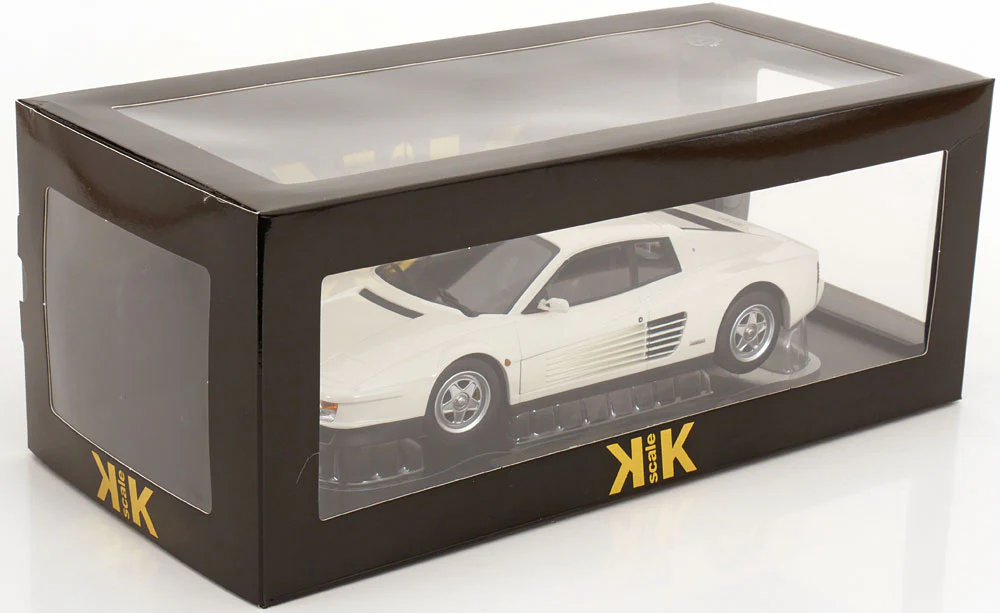 KK Scale 1986 Ferrari Testarossa European Version White 1:18 - Image 6