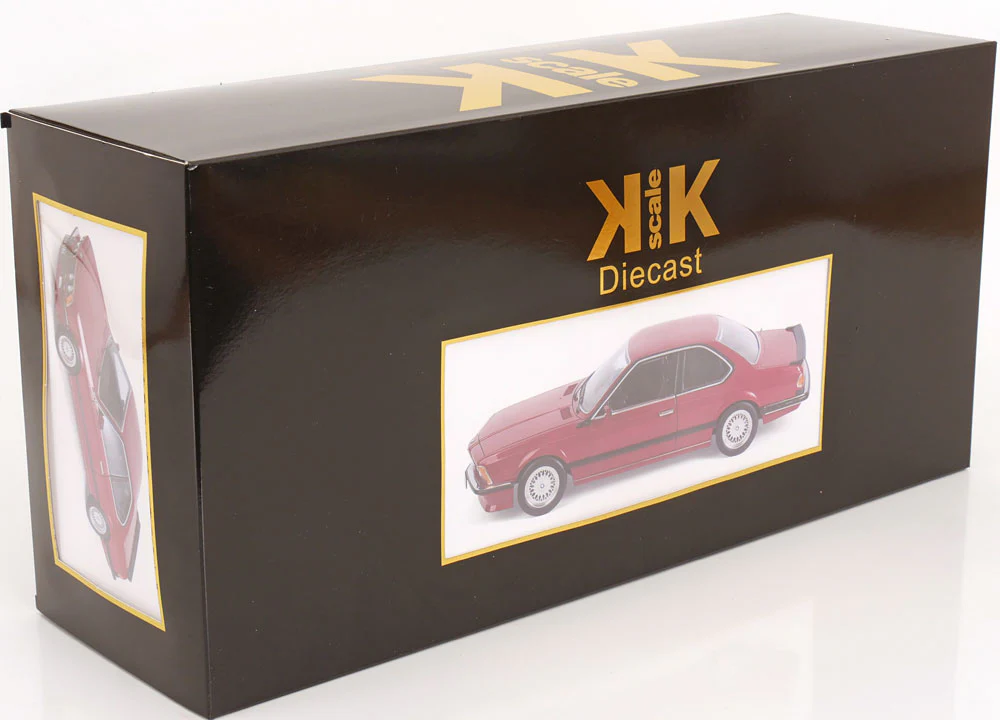 KK-Scale 1987 BMW M635 CSi (E24) Coupe Dark Red Metallic 1:12 - Image 8