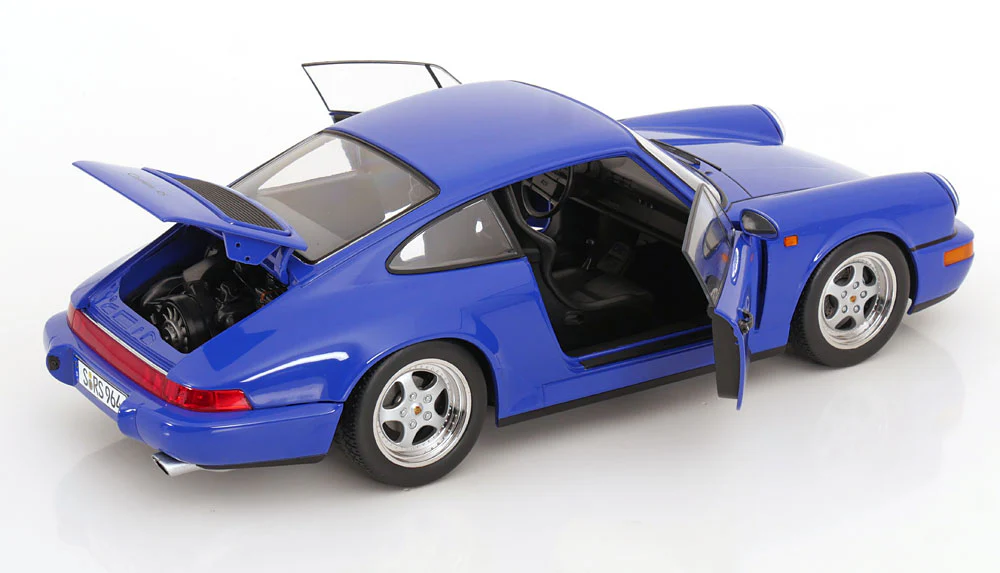 KK Scale 1992 Porsche 911 (964) RS Coupe w/ Speedline Wheels Maritime Blue 1:12 - Image 3