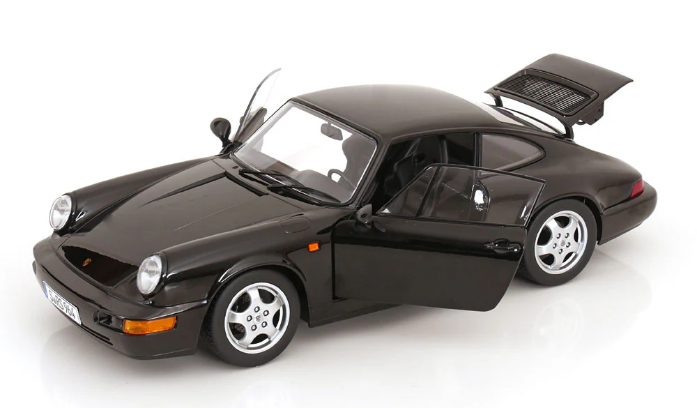 KK Scale 1992 Porsche 911 (964) RS Coupe w/ Cup Wheels Black 1:12 - Image 2