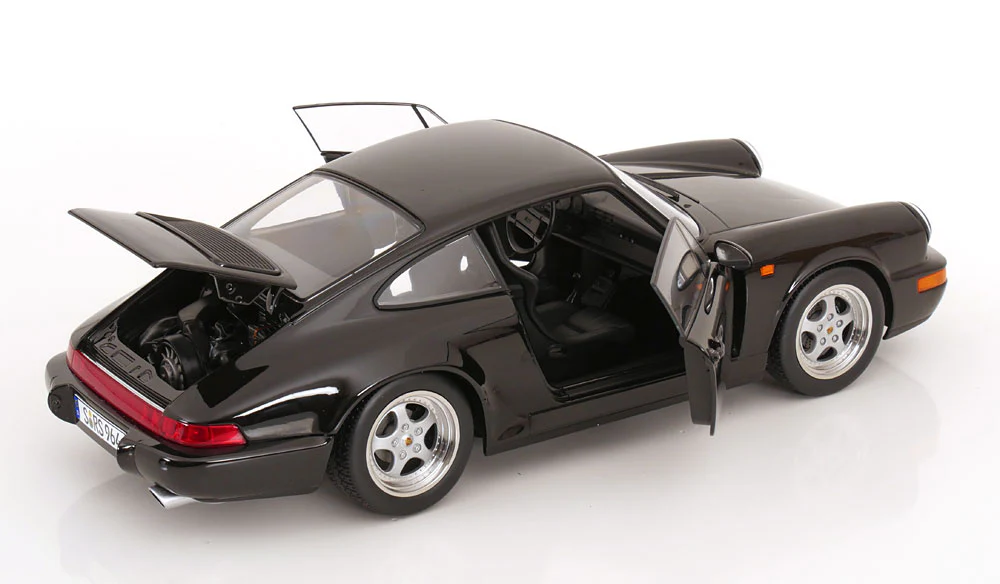 KK Scale 1992 Porsche 911 (964) RS Coupe w/ Speedline Wheels Black 1:12 - Image 3
