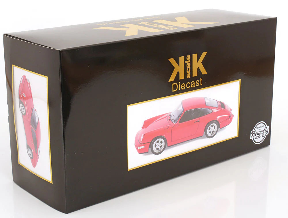 KK Scale 1992 Porsche 911 (964) RS Coupe w/ Speedline Wheels Guards Red 1:12 - Image 10