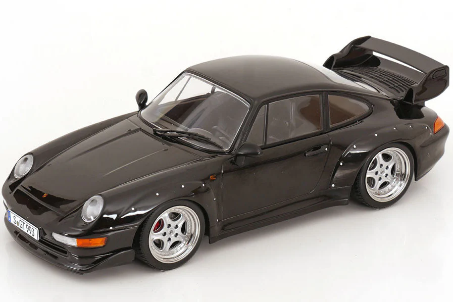 KK Scale 1996 Porsche 911 993 GT2 w/ Speedline Wheels Black 1:18