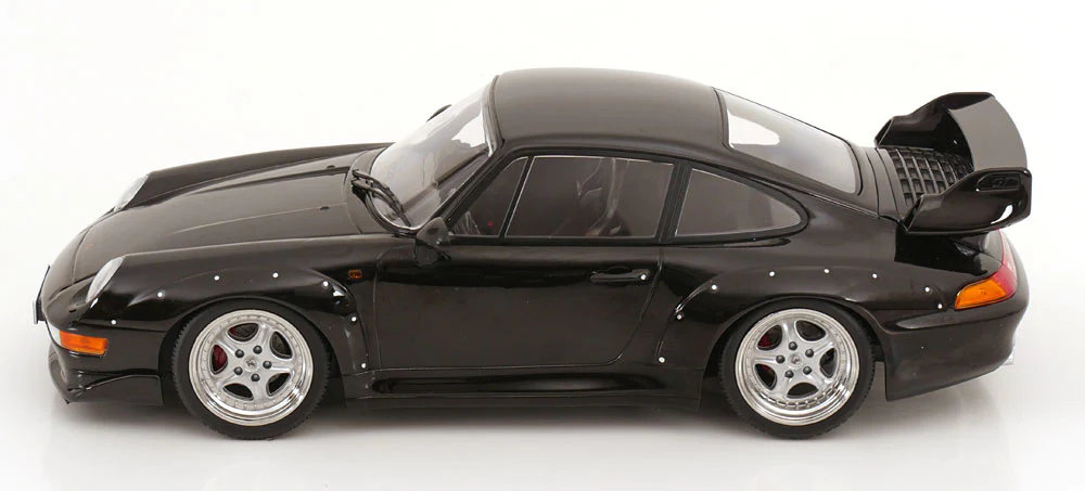 KK Scale 1996 Porsche 911 993 GT2 w/ Speedline Wheels Black 1:18 - Image 3