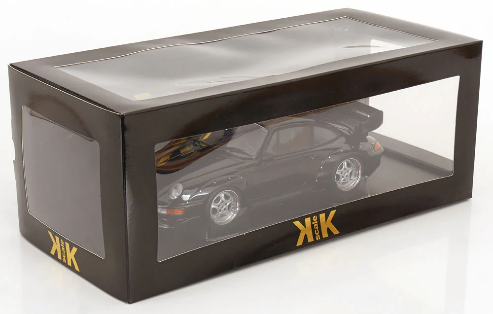 KK Scale 1996 Porsche 911 993 GT2 w/ Speedline Wheels Black 1:18 - Image 6