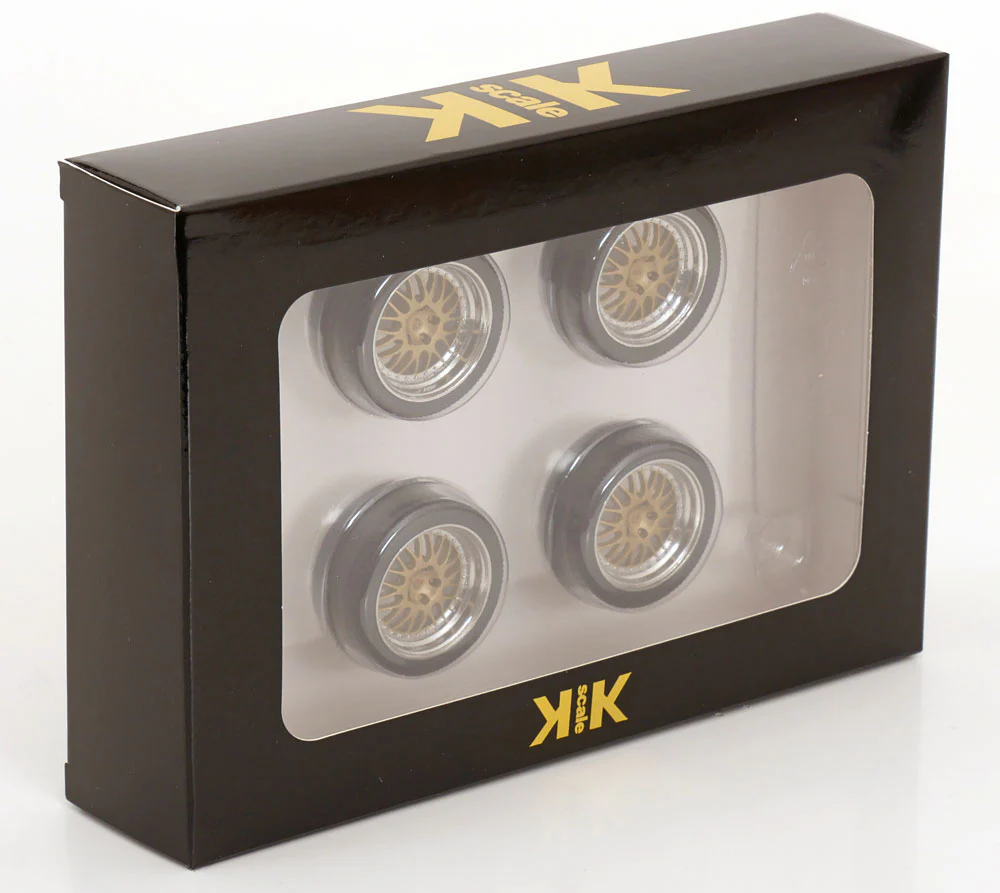 KK Scale BBS LM Gold Wheel and Tire Set 1:18 - Image 2