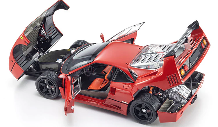 Kyosho Ferrari F40 Lightweight LM Wing Rossa Corsa Red 1:18 - Image 4