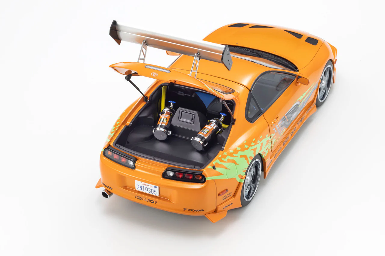 Kyosho 1993 Toyota Supra MK4 (A80) "Fast & the Furious" Orange Pearl 1:18 - Image 28