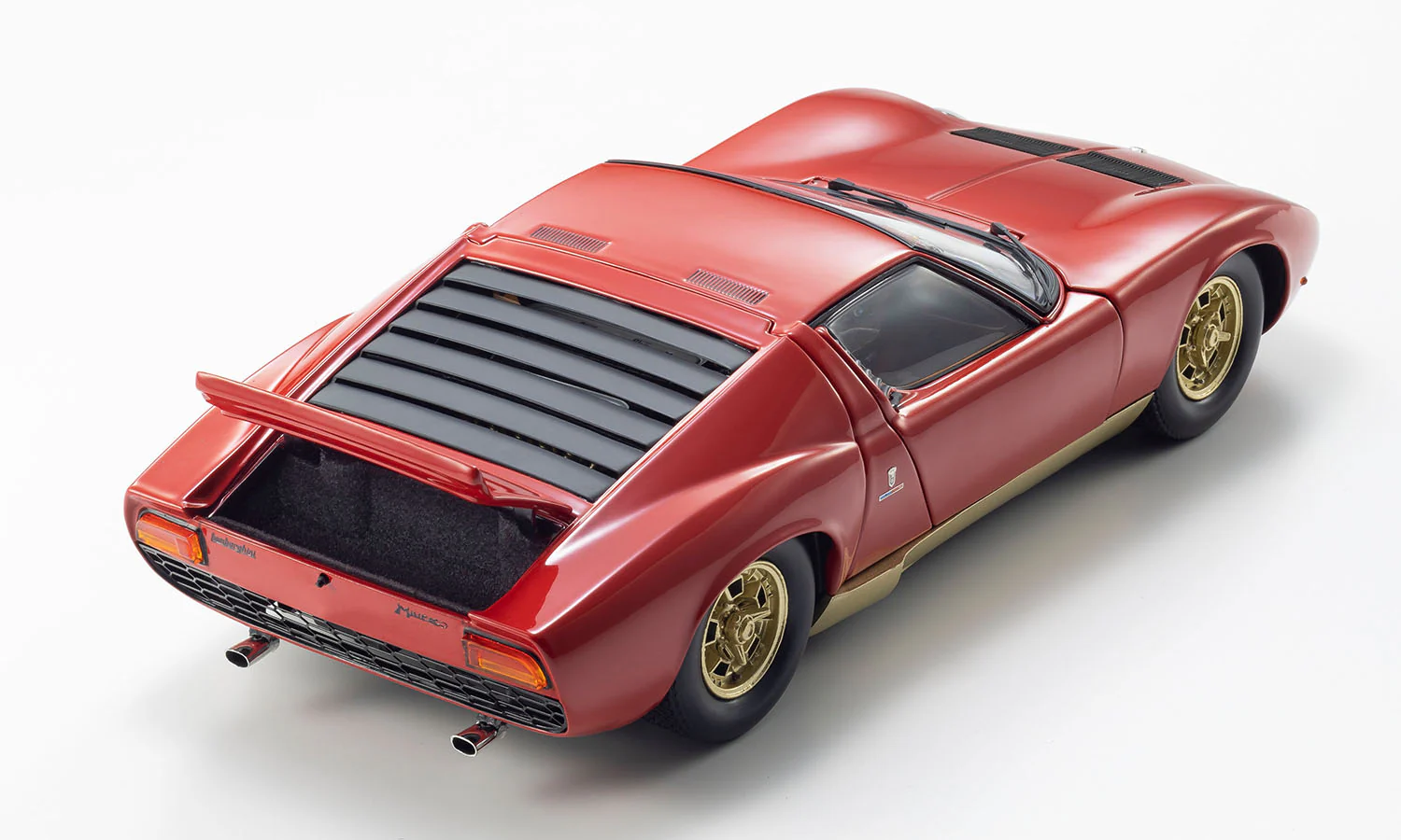 Kyosho Lamborghini Miura P400 Red and Gold 1:18 - Image 2