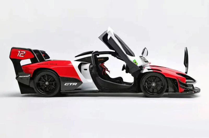 LCD Mclaren Senna GTR #12 Richard Mille Red White 1:18 - Image 7