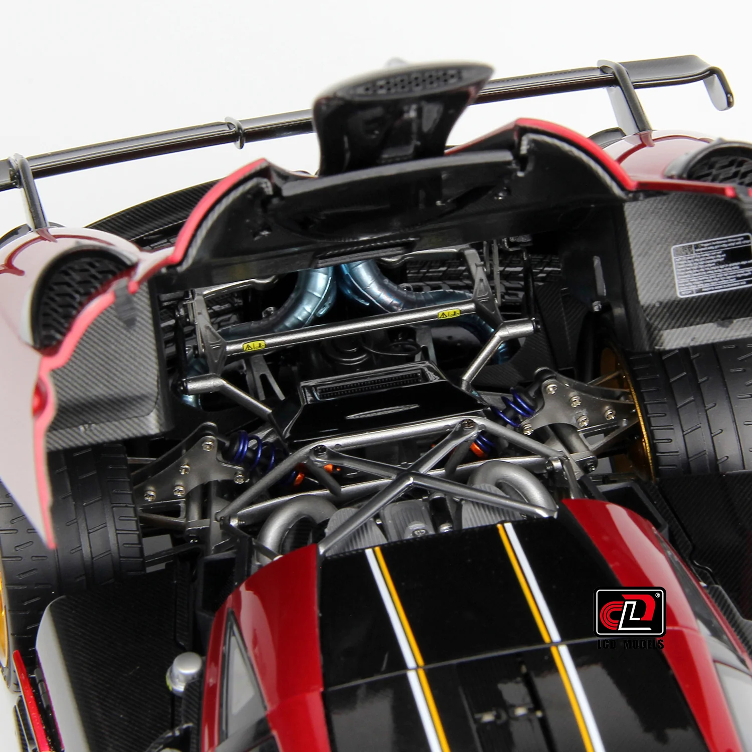 LCD 2020 Pagani Imola Red w/ Gold Wheels 1:18 - Image 13
