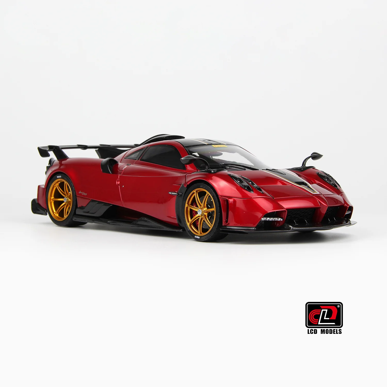 LCD 2020 Pagani Imola Red w/ Gold Wheels 1:18 - Image 16