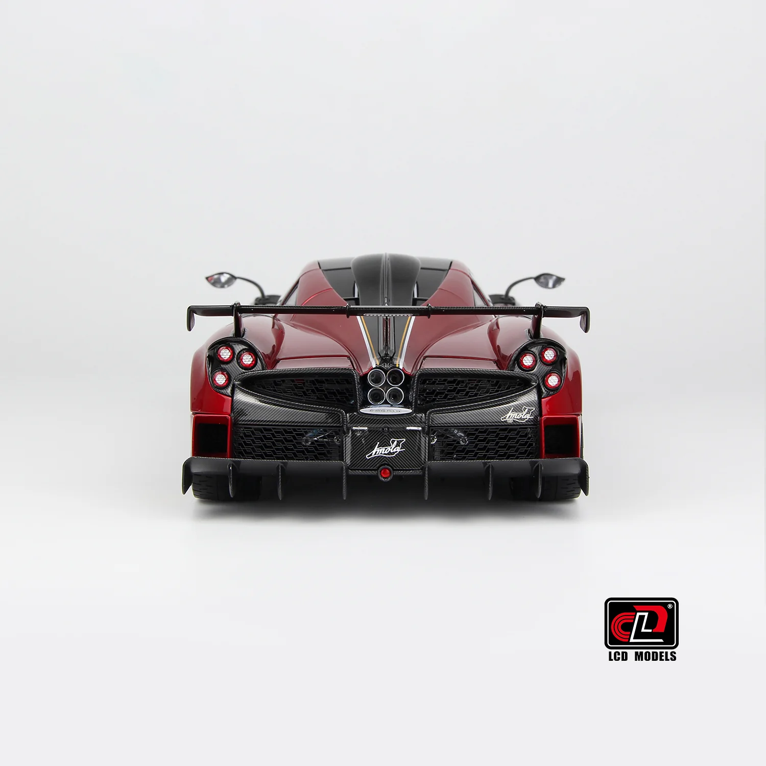 LCD 2020 Pagani Imola Red w/ Gold Wheels 1:18 - Image 5