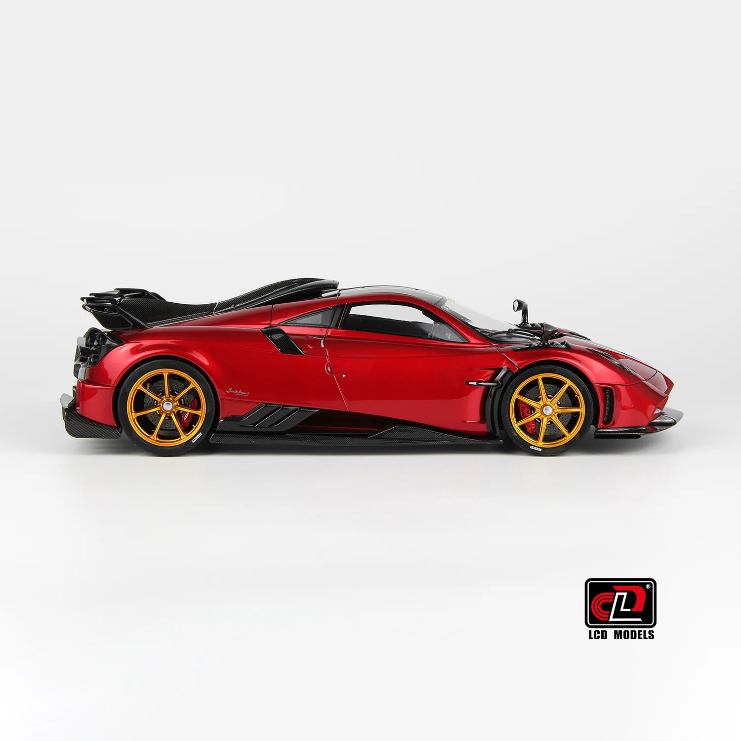 LCD 2020 Pagani Imola Red w/ Gold Wheels 1:18 - Image 6