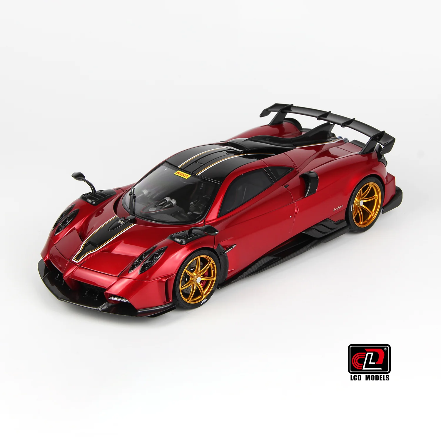 LCD 2020 Pagani Imola Red w/ Gold Wheels 1:18 - Image 8