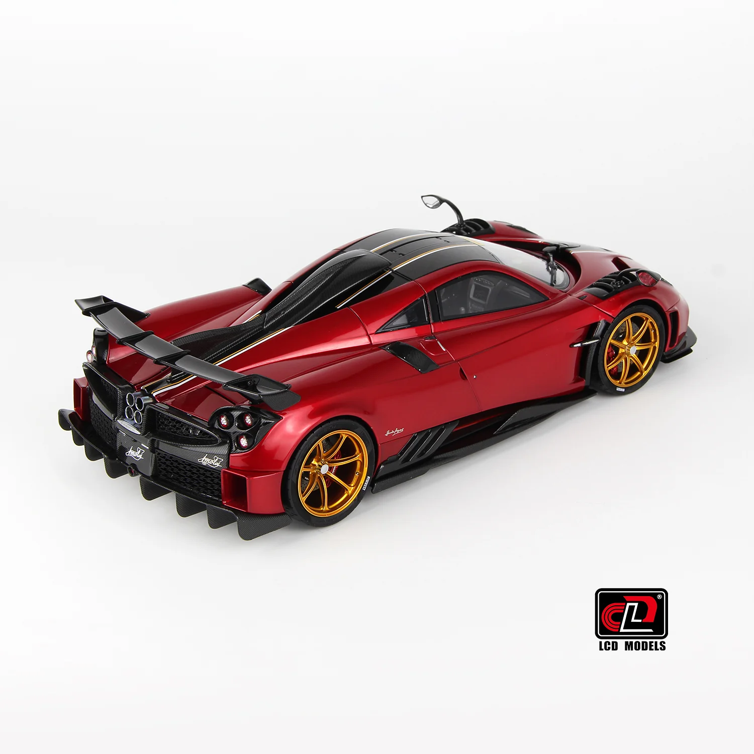 LCD 2020 Pagani Imola Red w/ Gold Wheels 1:18 - Image 9