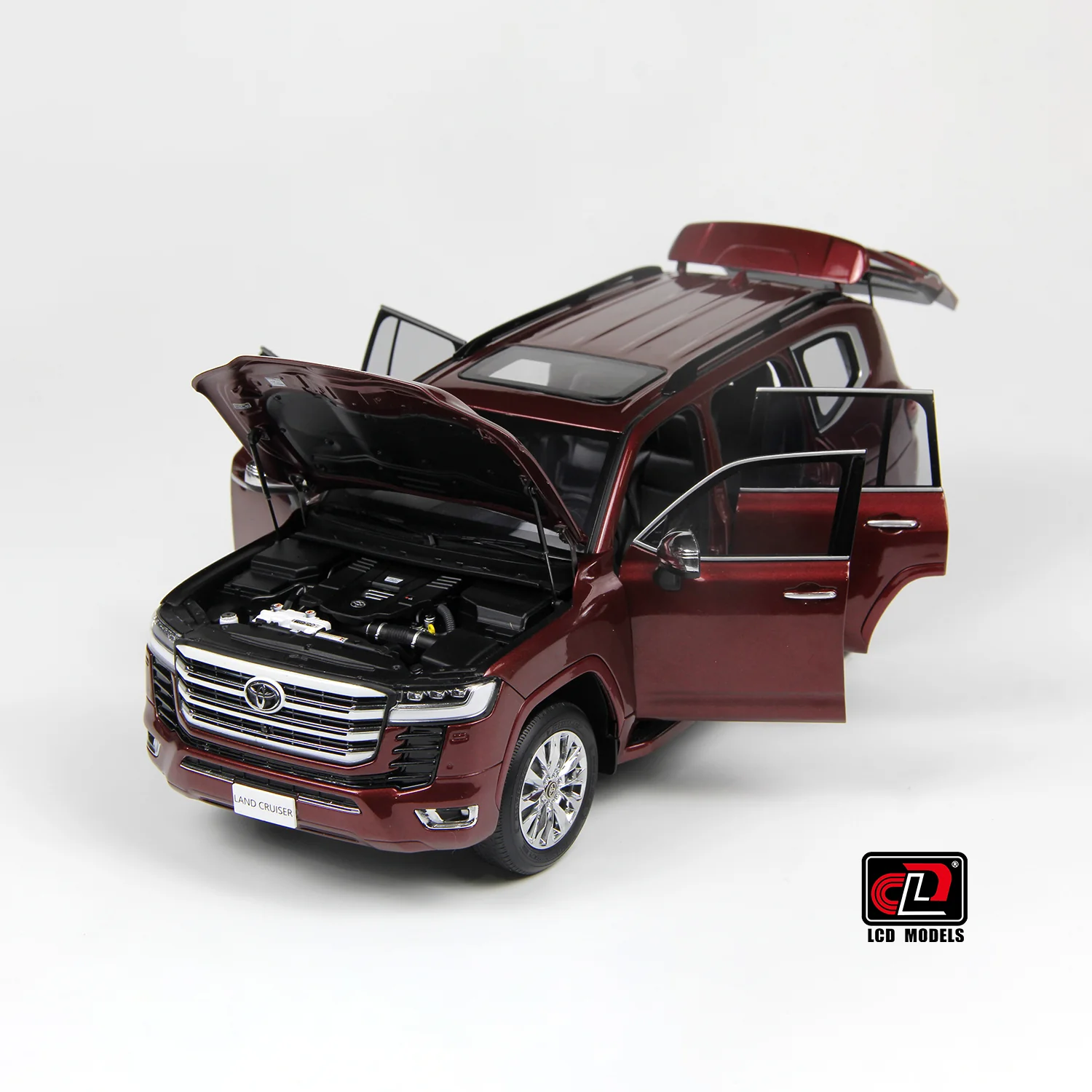 LCD Toyota Land Cruiser 300-ZX Dark Red 1:18 - Image 7
