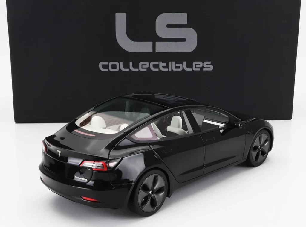 LS Collectibles 2021 Tesla Model 3 Black 1:18 - Image 2