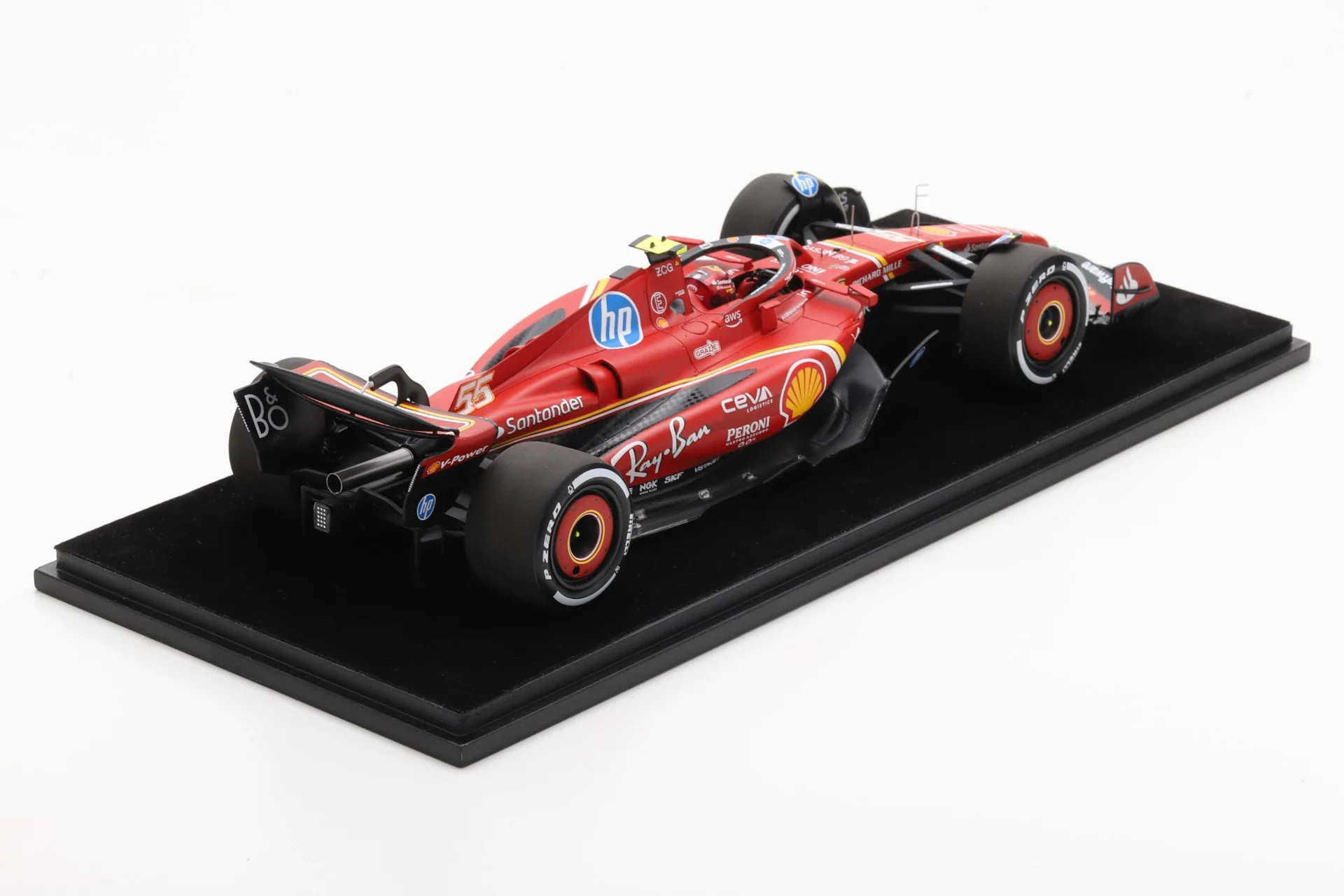 Looksmart Ferrari F1 SF-24 Team Scuderia #55 2nd Abu Dhabi GP (Sainz) Red 1:18 - Image 2