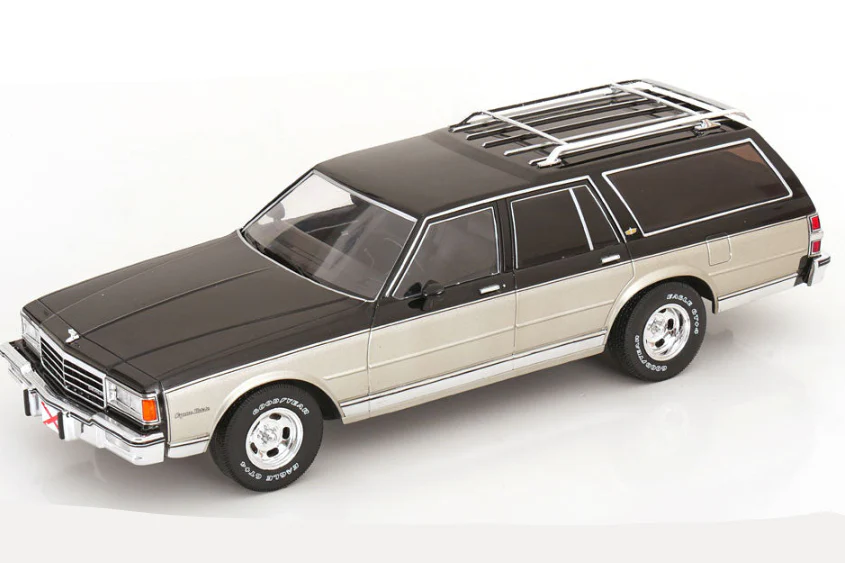 MCG 1985 Chevrolet Caprice Station Wagon Grey & Silver 2-Tone 1:18