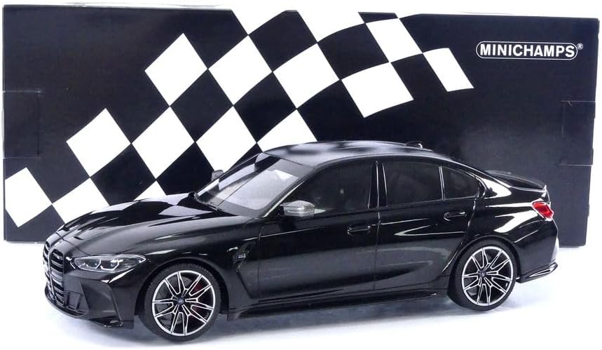Minichamps 2020 BMW M3 Competition (G80) Black Metallic 1:18 - Image 7