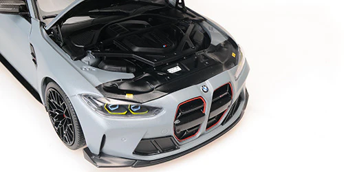 Minichamps 2023 BMW M3 CS (G80) Brooklyn Grey Metallic 1:18 - Image 6
