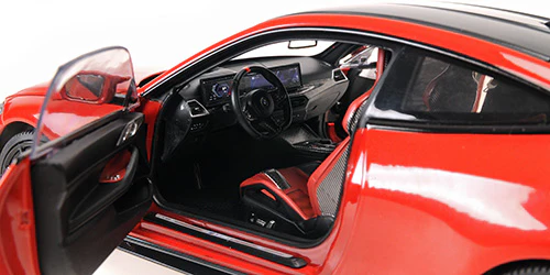 Minichamps 2024 BMW M4 Coupe (G82) w/ Black Carbon Roof Toronto Red Metallic 1:18 - Image 10