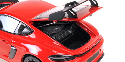 Minichamps 2024 Porsche 718 Cayman GT4 RS w/ Weissach Package Guards Red 1:18 - Image 7