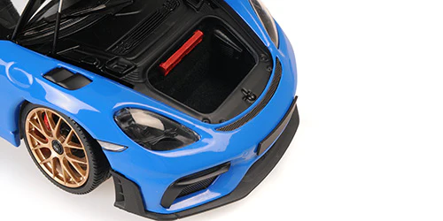 Minichamps 2024 Porsche 718 Cayman GT4 RS w/ Weissach Package Shark Blue 1:18 - Image 5
