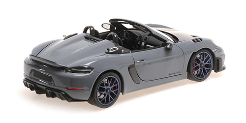 Minichamps 2024 Porsche 718 Cayman Spyder RS w/ Weissach Package Arctic Grey 1:18 - Image 3