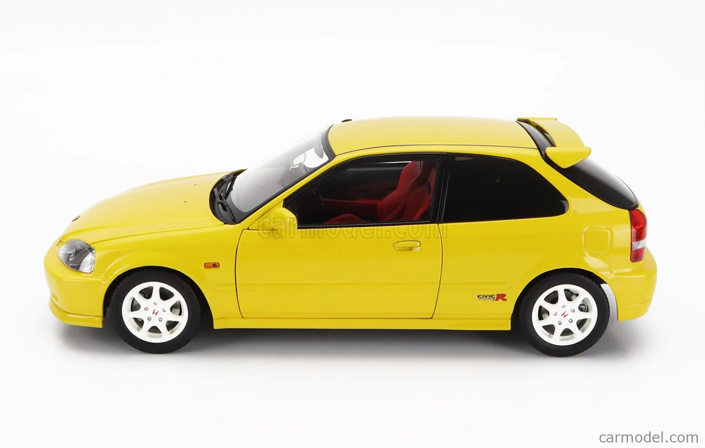 Motorhelix 1999 Honda Civic EK9 Hatchback Sunlight Yellow w/ B16 Engine 1:18 LIMITED - Image 4