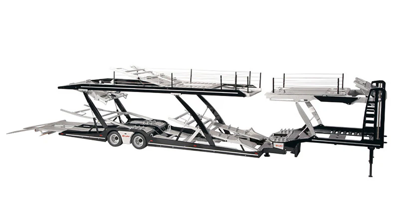 NZG Trailer for Actros 2 1863 Gigaspace 2018 Truck Car Transporter 1:18 - Image 7