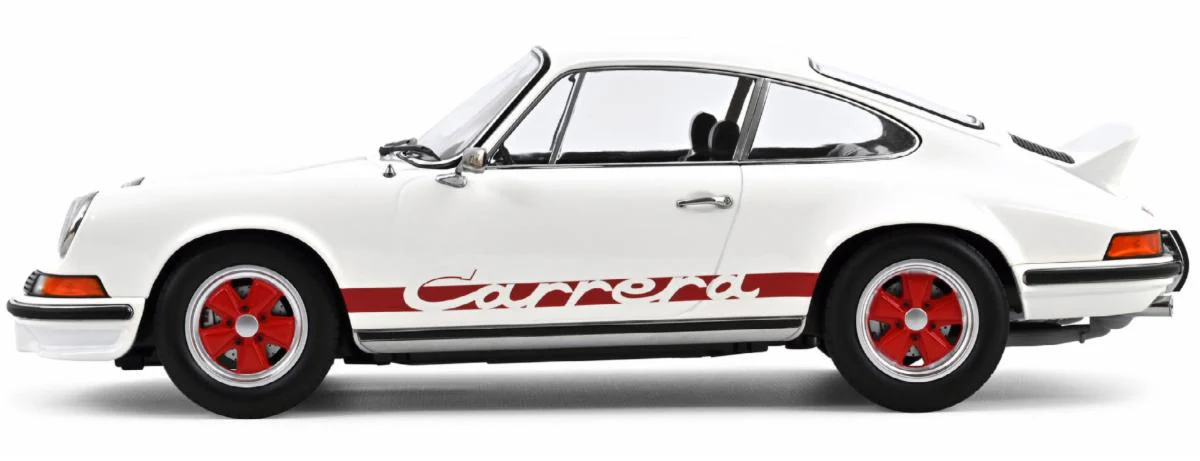 Norev 1973 Porsche 911 Carrera RS Grand Prix White w/ Red Deco 1:12 - Image 4