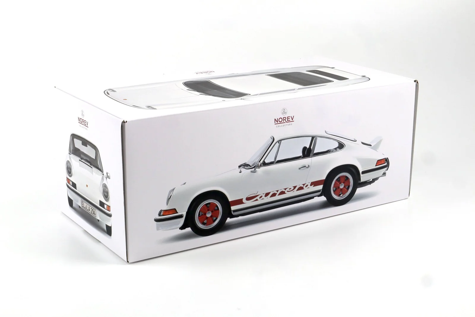 Norev 1973 Porsche 911 Carrera RS Grand Prix White w/ Red Deco 1:12 - Image 5