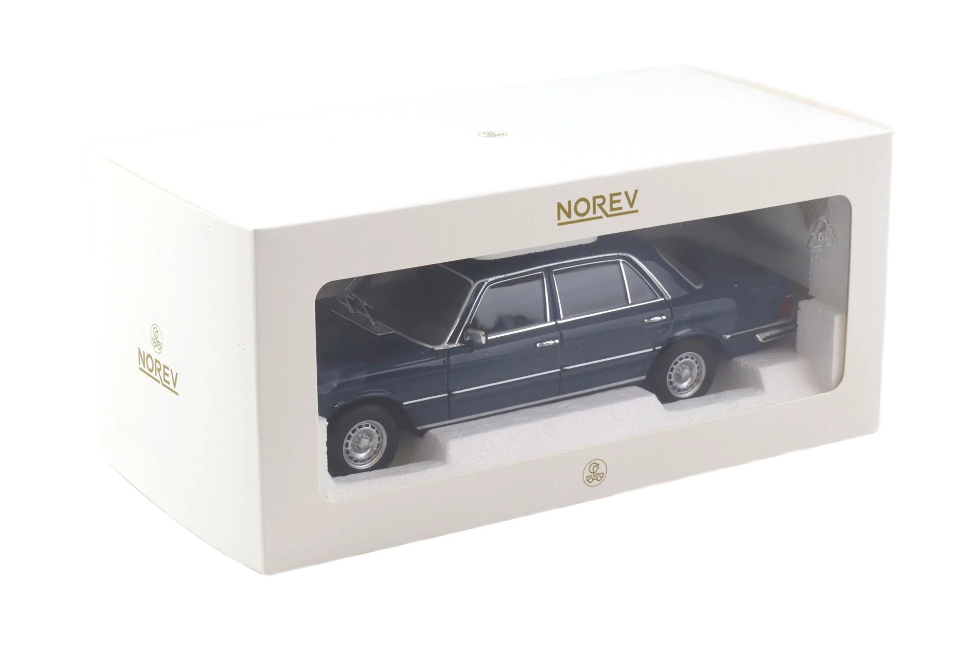 Norev 1979 Mercedes-Benz S-Class 350 SE (W116) Hansa Blue 1:18 - Image 5