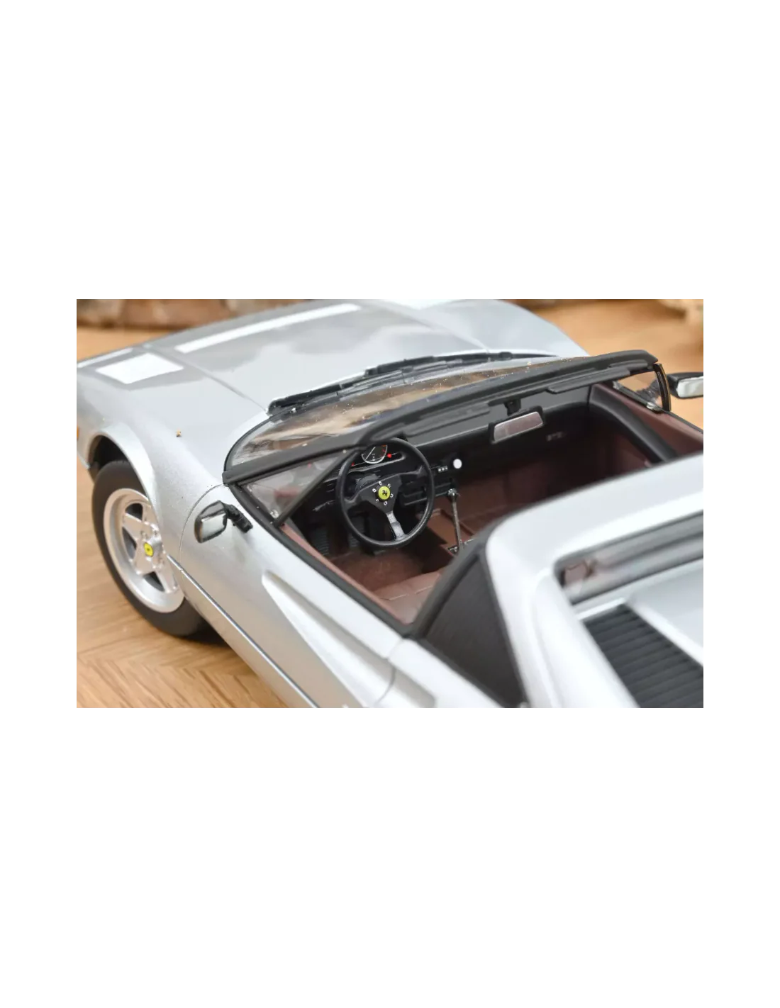 Norev 1982 Ferrari 308 GTS Silver Metallic 1:18 - Image 7