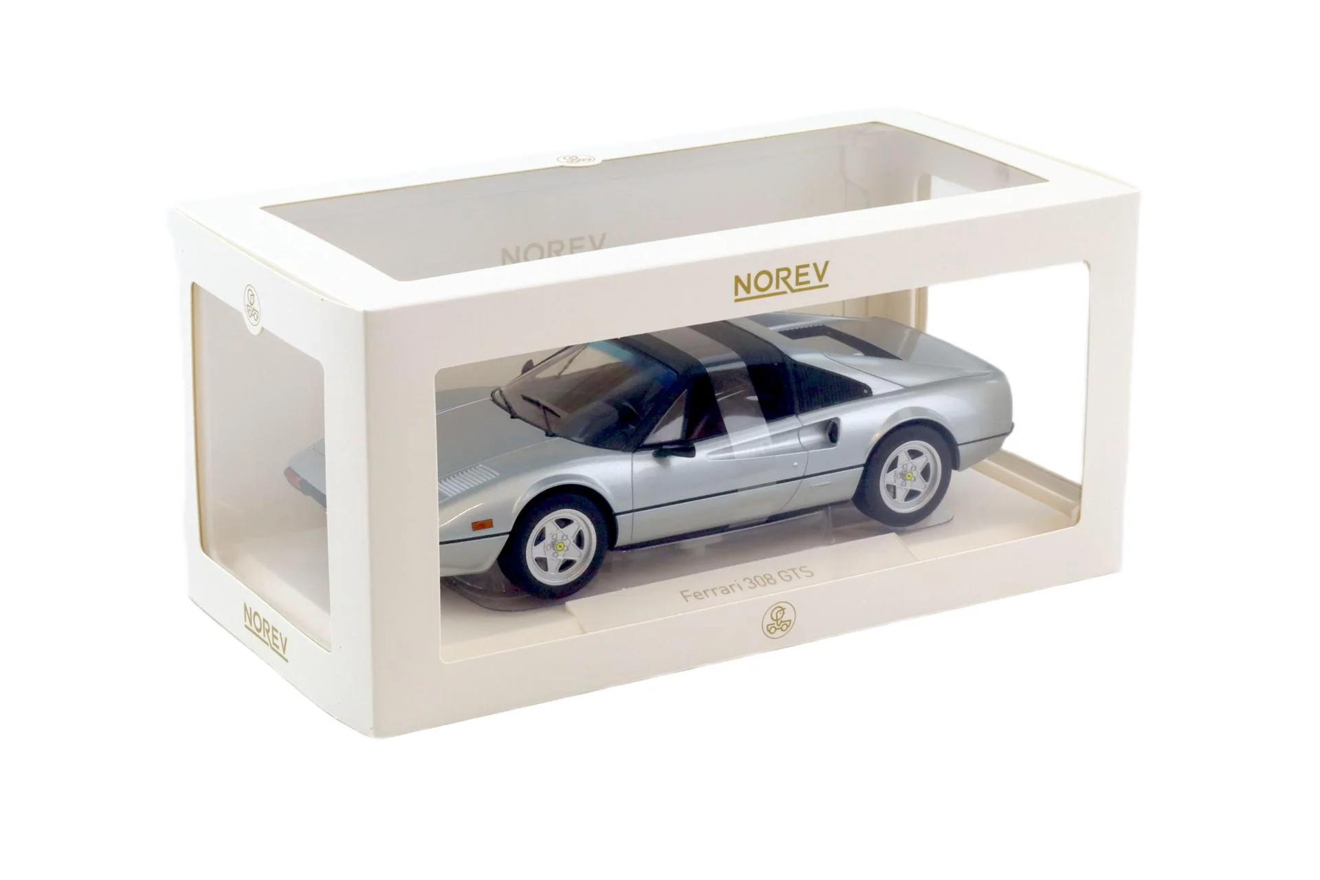 Norev 1982 Ferrari 308 GTS Silver Metallic 1:18 - Image 8