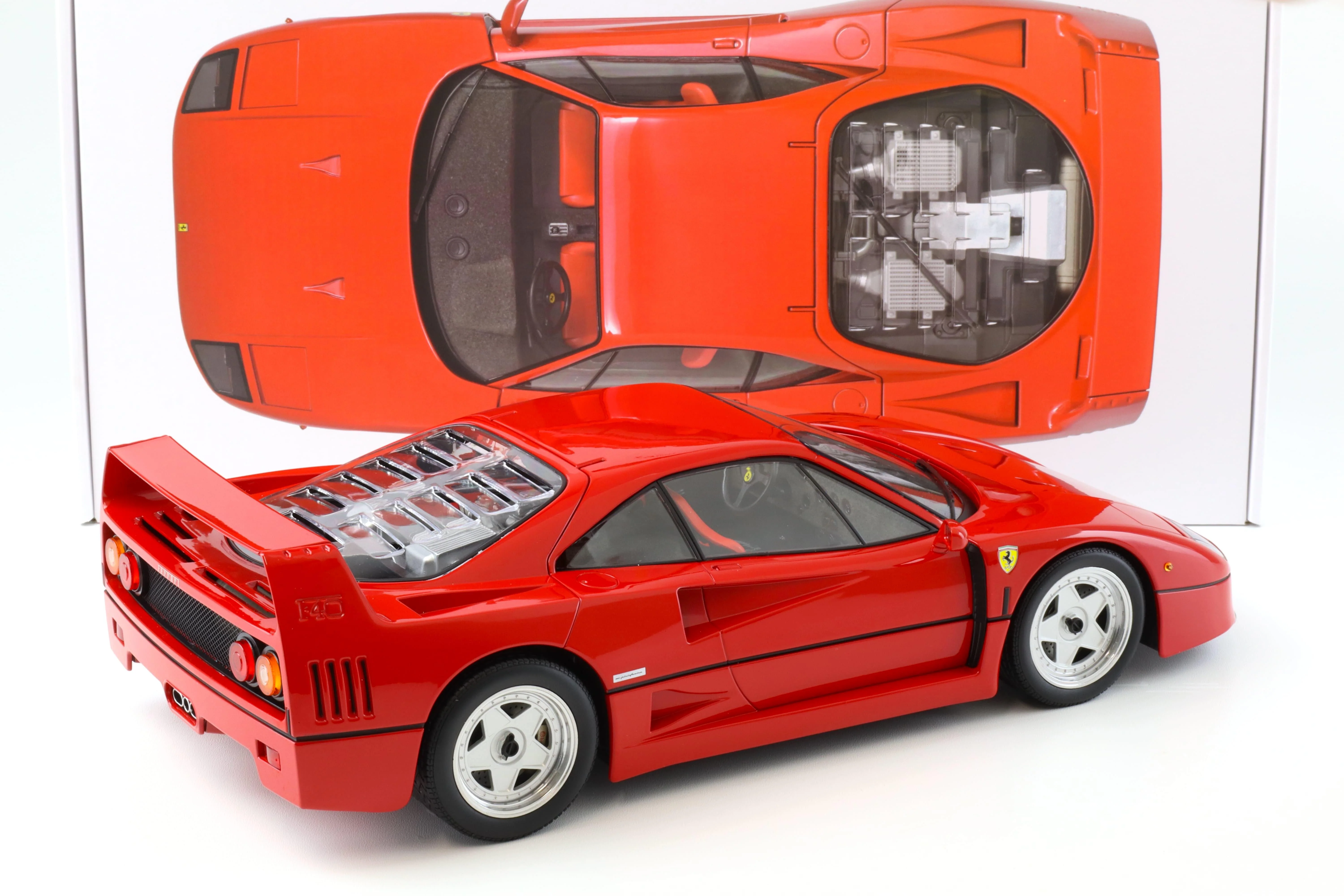 Norev 1987 Ferrari F40 Ferrari Red w/ Red Interior 1:12 (Revised Version) - Image 3