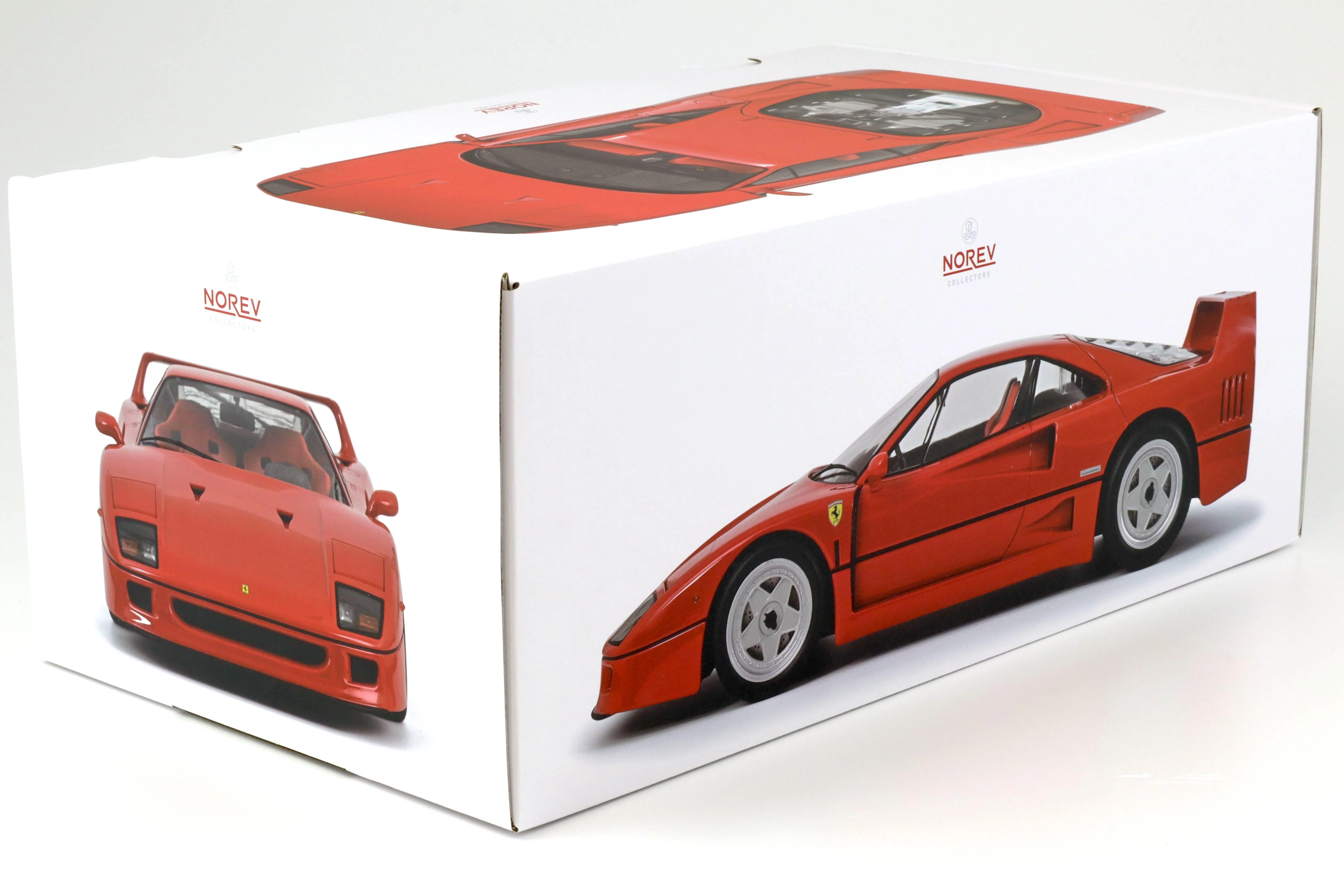 Norev 1987 Ferrari F40 Ferrari Red w/ Red Interior 1:12 (Revised Version) - Image 4