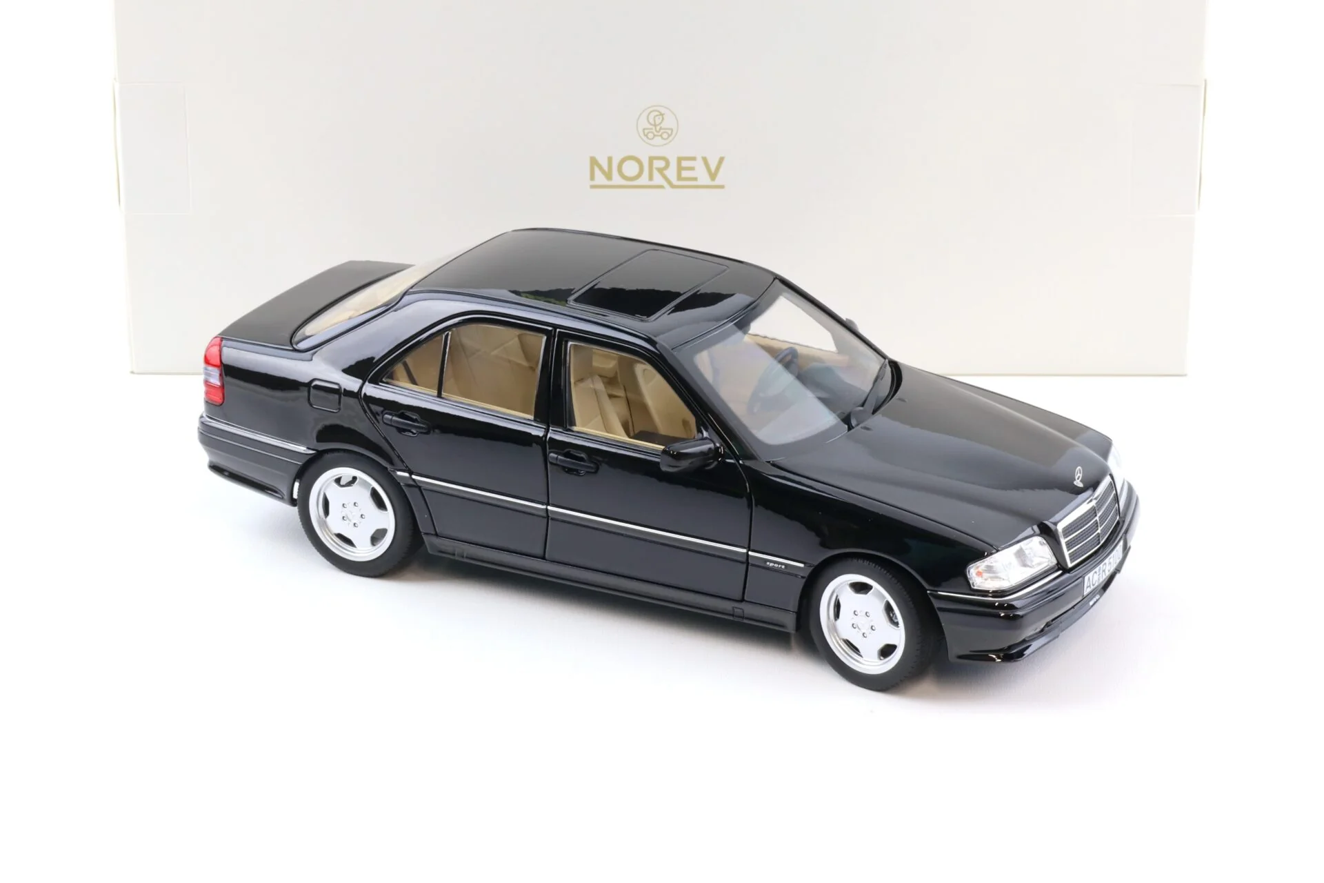 Norev 1993 Mercedes-Benz C36 AMG W202 Black 1:18 - Image 2
