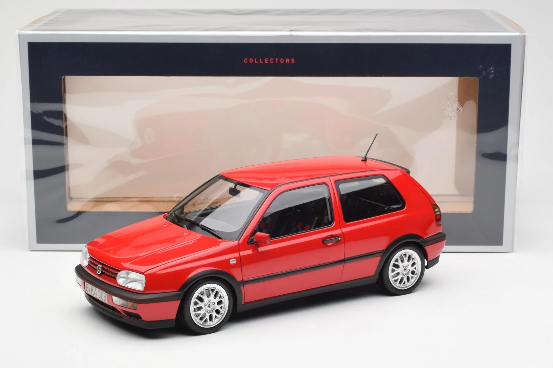 Norev 1996 VW Golf GTI MK3 20th Anniversary Edition Flash Red 1:18 - Image 8