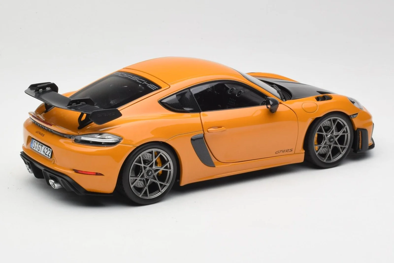 Norev 2023 Porsche 718 Cayman GT4 RS w/ Weissach Package Bahama Yellow 1:18 - Image 3