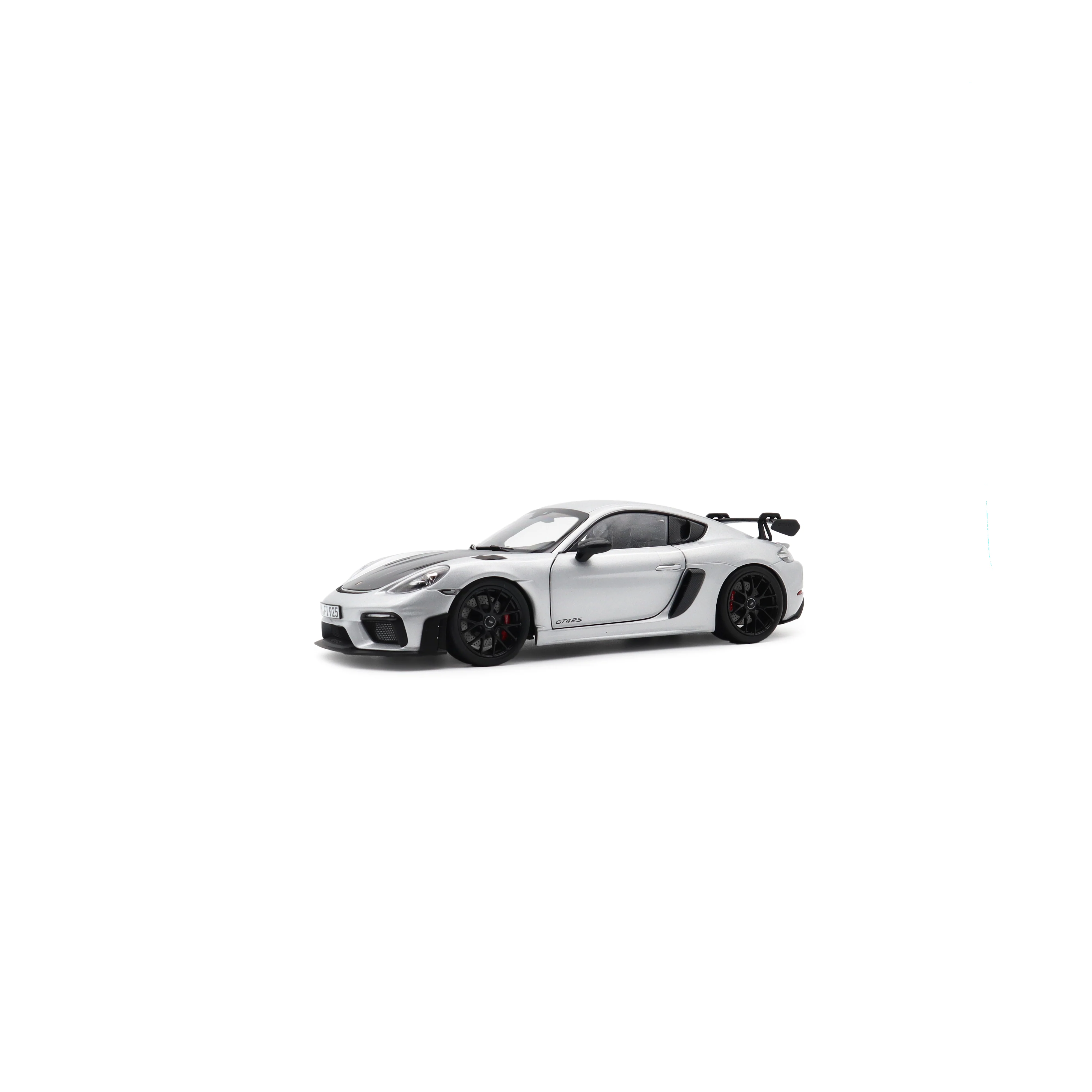 Norev 2023 Porsche 718 Cayman GT4 RS w/ Weissach Package GT Silver Metallic 1:18 - Image 11