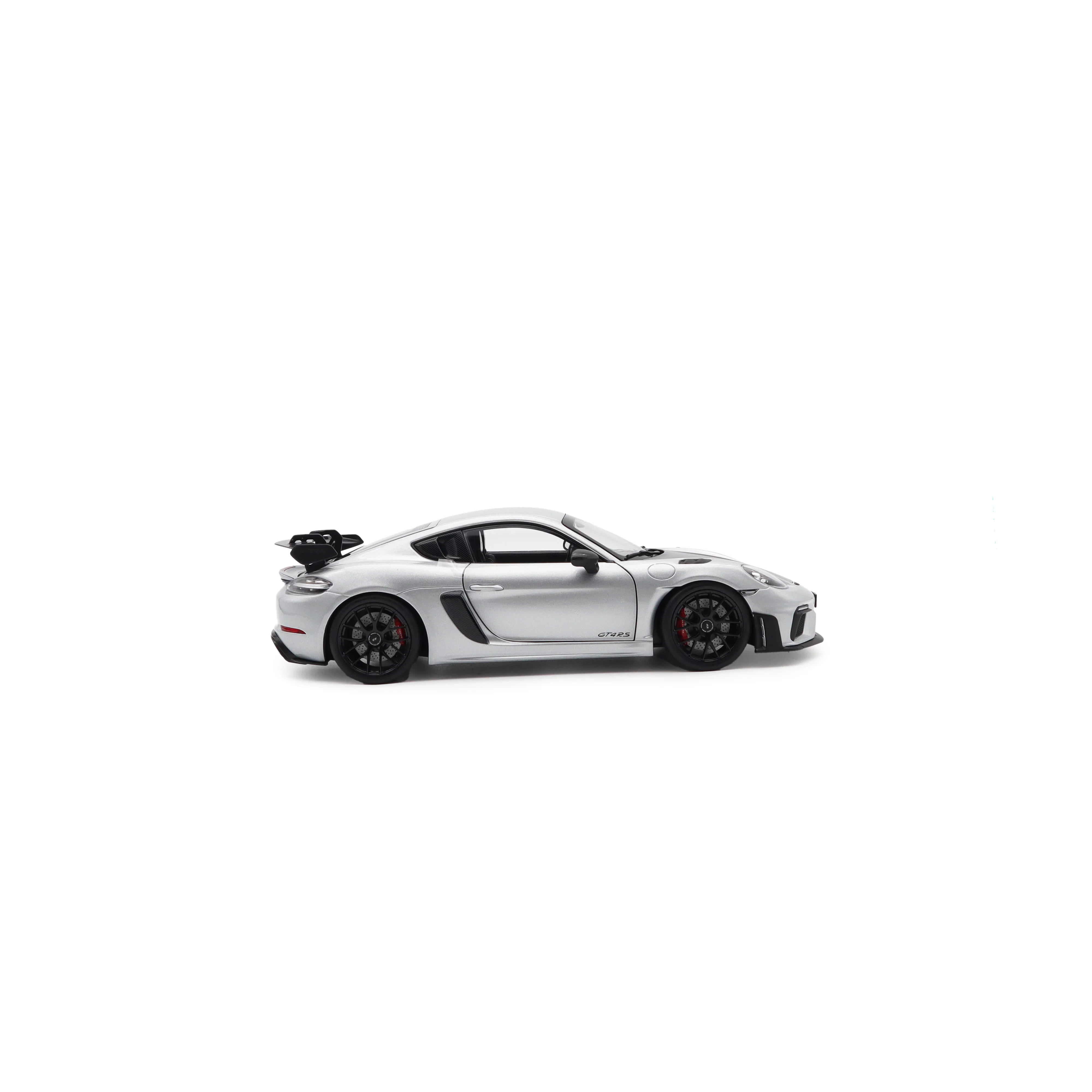 Norev 2023 Porsche 718 Cayman GT4 RS w/ Weissach Package GT Silver Metallic 1:18 - Image 6