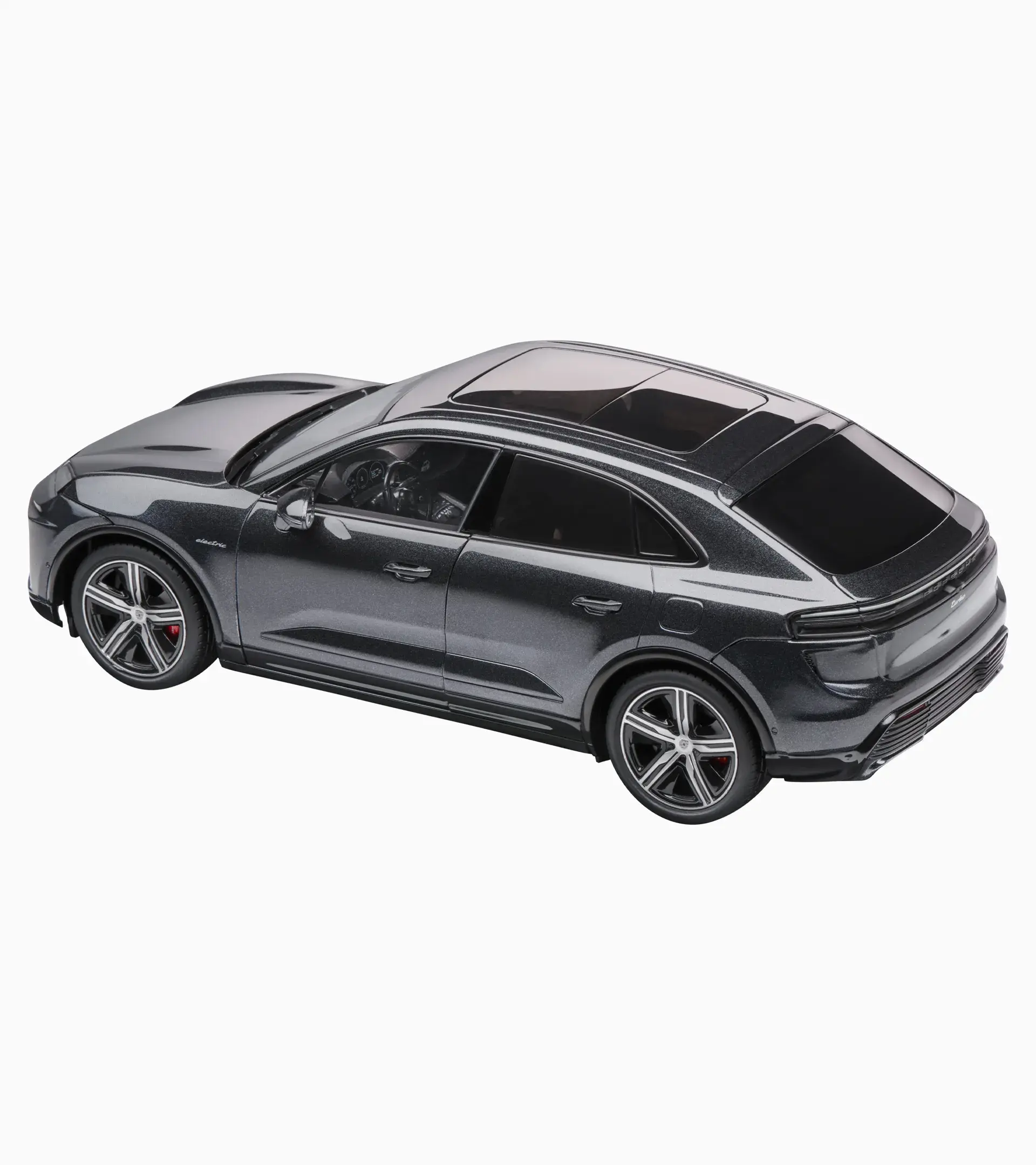 Norev 2024 Porsche Macan Turbo (H2) Volcano Grey DEALER EDITION 1:18 - Image 3