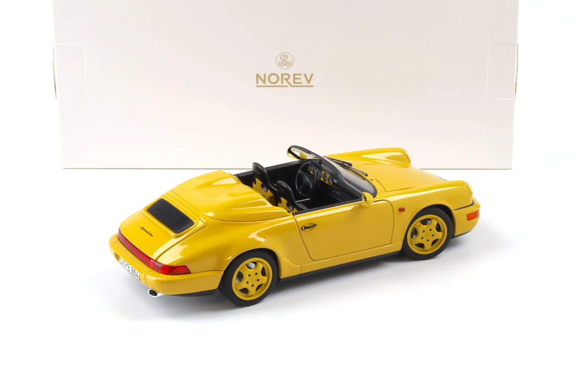 Norev Porsche 1993 911 964 Carrera Speedster Speed Yellow 1:18 - Image 4