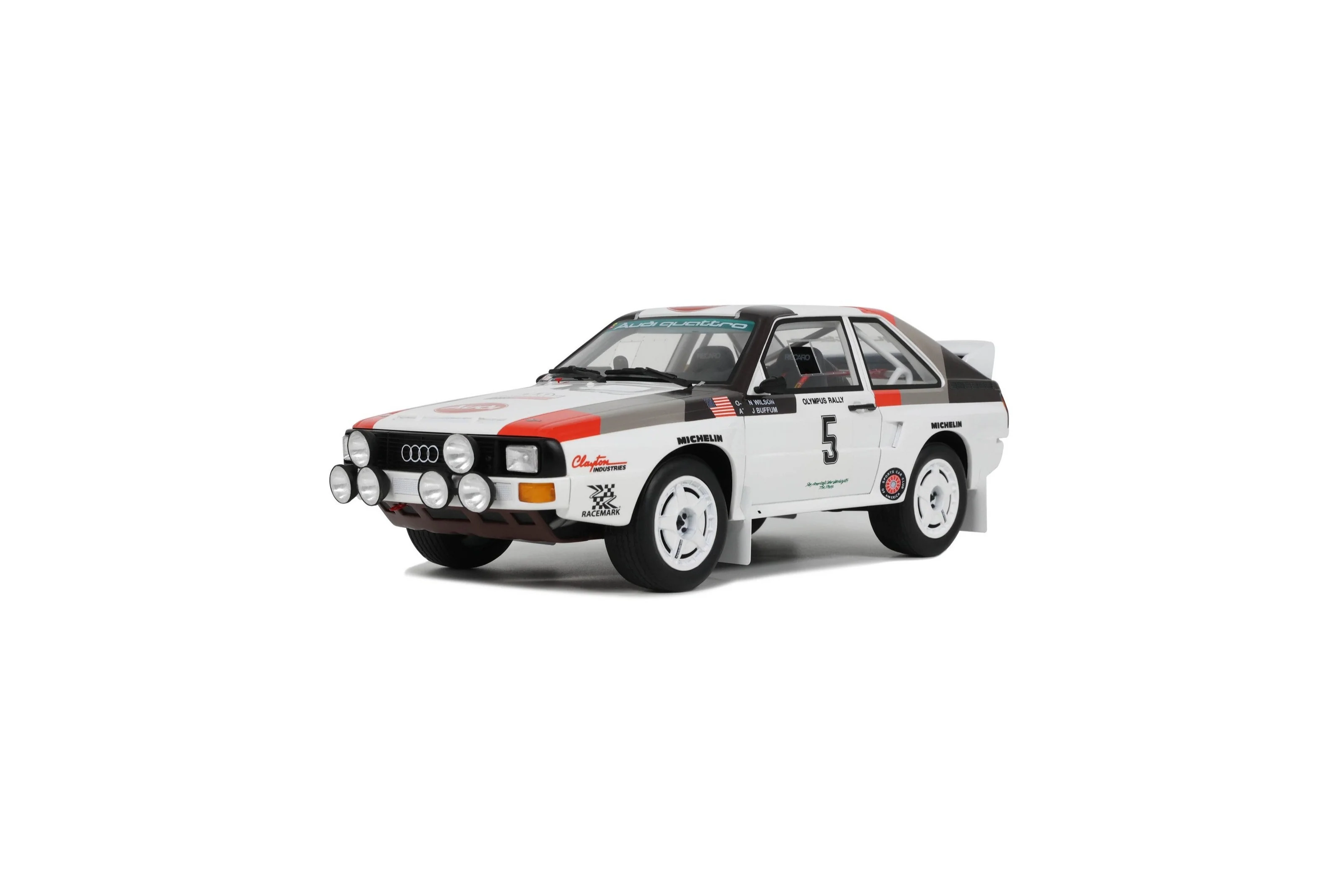 Otto 1986 Audi Sport Quattro #5 Olympus Rally 1986 White 1:18 - Image 4