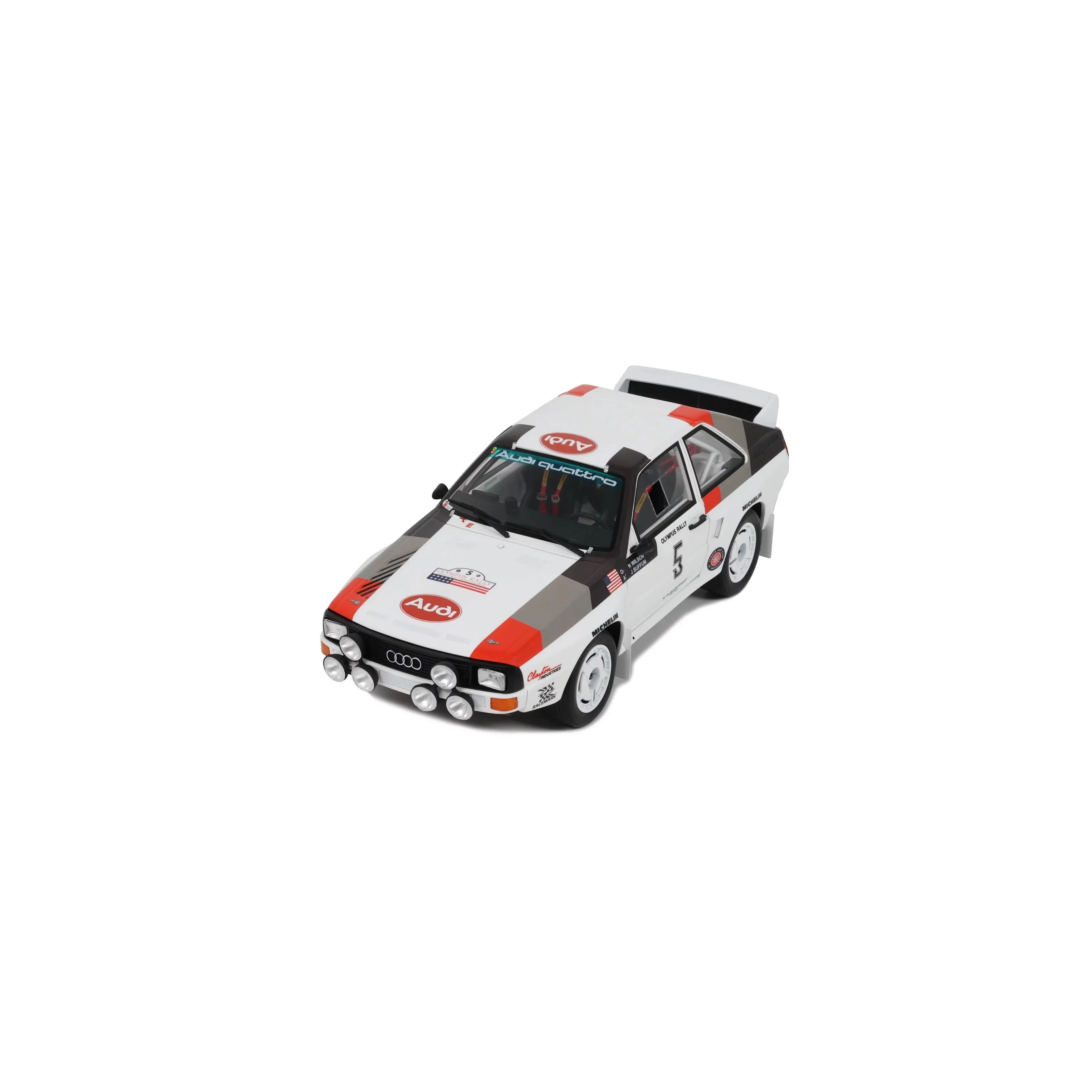 Otto 1986 Audi Sport Quattro #5 Olympus Rally 1986 White 1:18 - Image 8